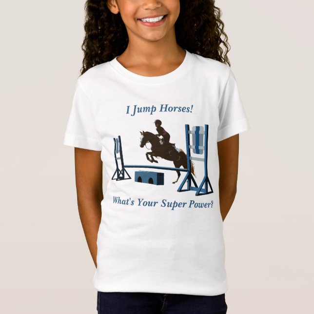 Cute Equestrian Pony Jumper T-Shirt (Front)