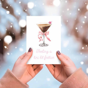 Cute Espresso Martini Christmas Gift or Holiday Card