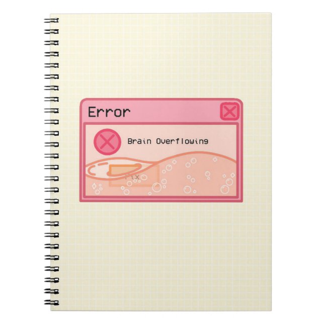 Cute esthetic pastel pink notebook(error message) notebook (Front)