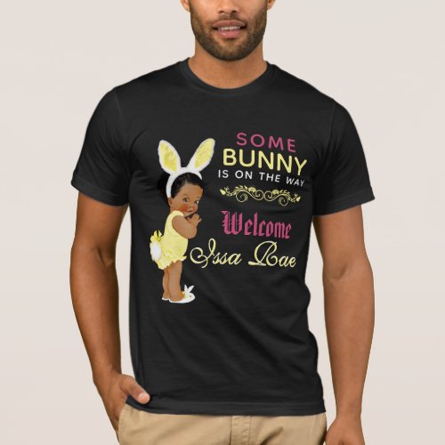 Cute Ethnic Bunny Baby Girl Yellow Bunny T_Shirt