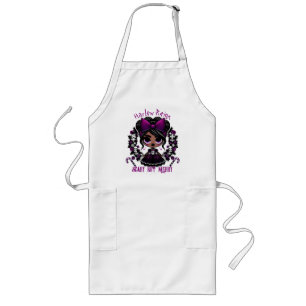 Cute Ethnic Goth Girl Purple Gothic Christmas Long Apron