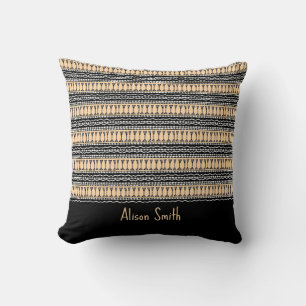 Cute Ethnic Pattern, African Art Throw Pillow