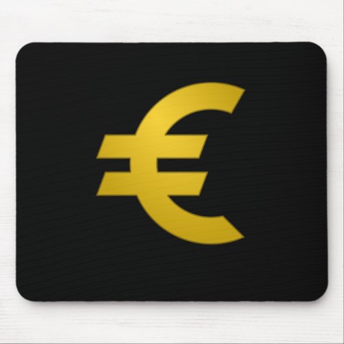 Cute Euro Sign Europe Currency Symbol Money Cash Mouse Pad
