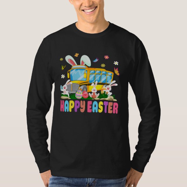 Cute Every Bunny s Favorite School Bus Driver Happ T-Shirt (Front)