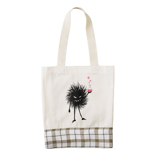 Cute Evil Character Love Potion Zazzle HEART Tote Bag (Front)