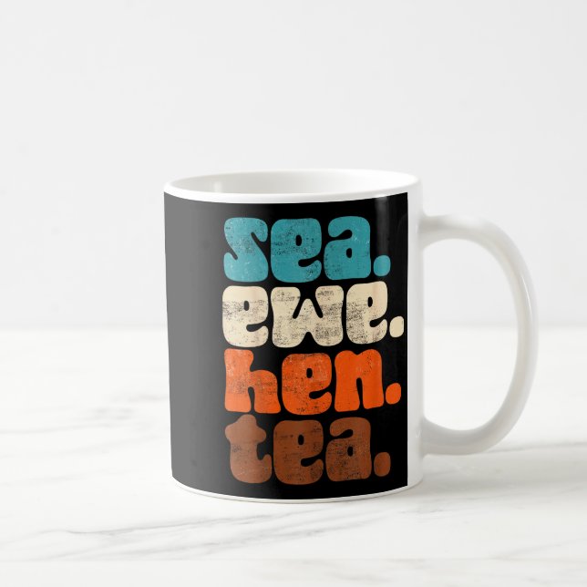 Cute Ewe Sea Icons Groovy No Meaning Hen Tea Coffee Mug (Right)