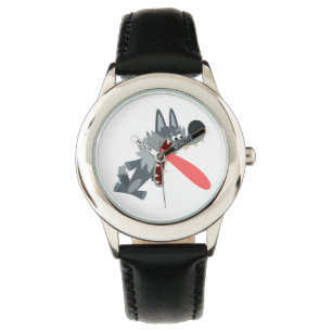 Cute Excited Cartoon Wolf Watch