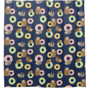 Cute Exotic Christmas Animals Shower Curtain