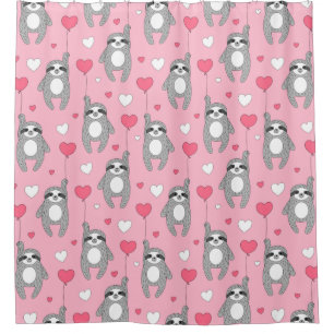Cute Exotic Christmas Animals Shower Curtain