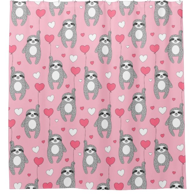 Cute Exotic Christmas Animals Shower Curtain (Front)