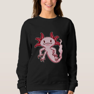 Cute Exotic Pet Axolotl Design Sweatshirt