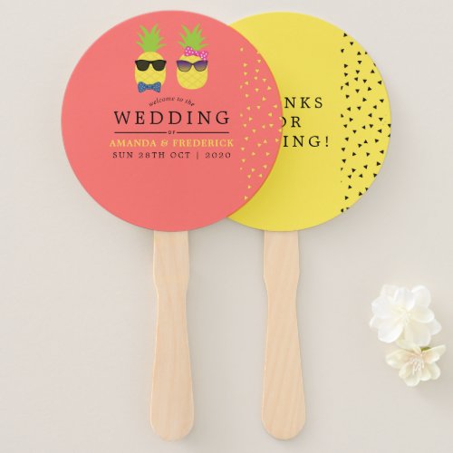 Cute exotic tropical summer Beach Wedding Favor Hand Fan