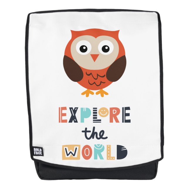 Cute Exploring Owl Backpack (Front)