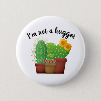 Cute Expression Cactus / Succulent Button by Susang6 at Zazzle