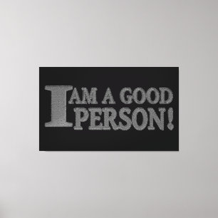 Cute Expression Design "GOOD PERSON" Buy Now Canvas Print