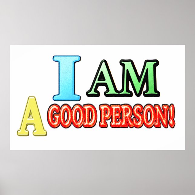 Cute Expression Design "GOOD PERSON" Buy NOW Poster (Front)
