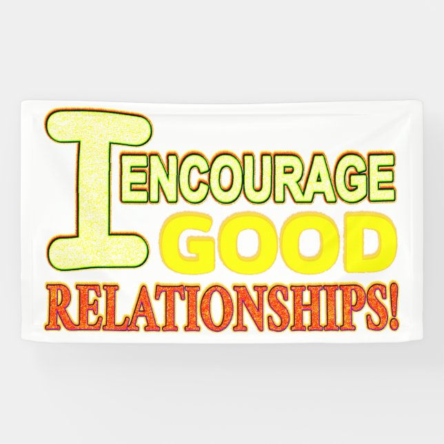 Cute Expression Design GOOD RELATIONSHIPS. Buy Now Banner (Horizontal)
