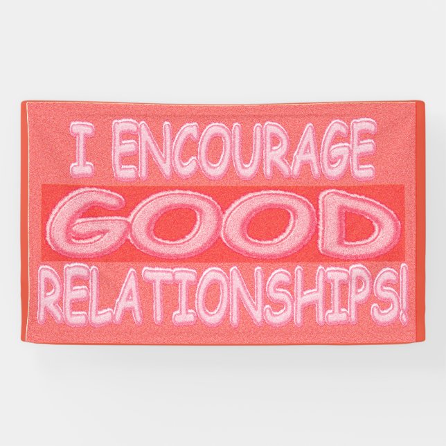 Cute Expression Design GOOD RELATIONSHIPS. Buy Now Banner (Horizontal)