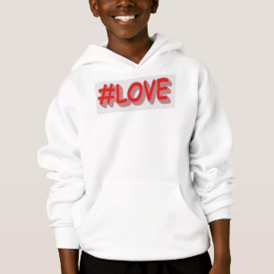 Cute Expression Design "#LOVE". Buy Now Hoodie