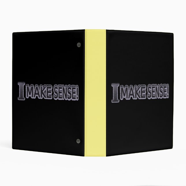 Cute Expression Design "Make Sense" Buy Now Mini Binder (Background)