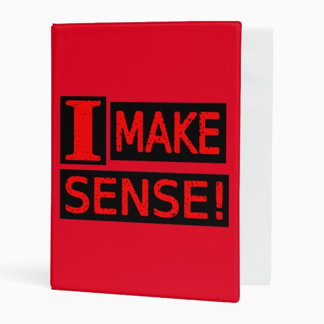 Cute Expression Design "Make Sense" Buy Now Mini Binder (Front/Inside)
