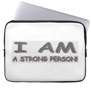 Cute Expression Design STRONG PERSON" Buy Laptop Sleeve