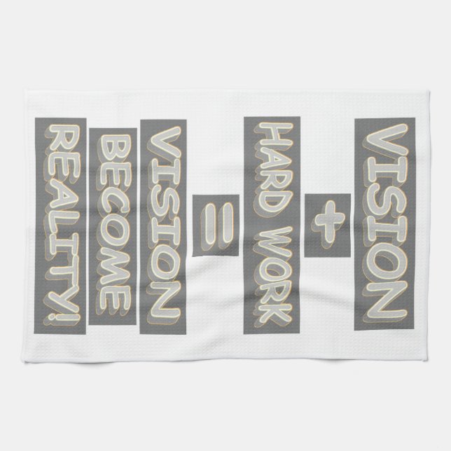 Cute Expression Design "Success Formula". Buy Now Kitchen Towel (Horizontal)