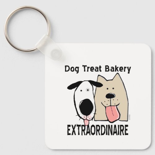 Cute Extraordinary Dog Treat Bakery Keychain