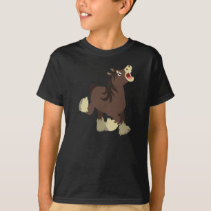 Cute Exuberant Cartoon Shire Horse Kids T-Shirt