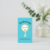 Cute Eyebrows Threading Brow Bar Business Card (Standing Front)