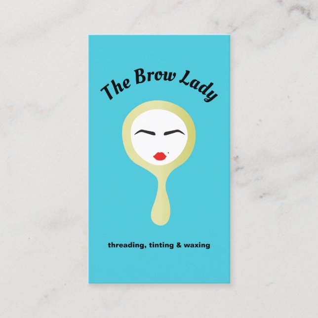 Cute Eyebrows Threading Brow Bar Business Card (Front)