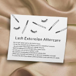 Cute Eyelash Extensions Makeup Artist Aftercare Flyer<br><div class="desc">Cute Hand-drawn Minimalist Eyelash Extension Aftercare Cards.</div>