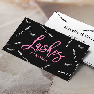 Cute Eyelash Extensions Makeup Artist Lash Bar Business Card
