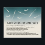 Cute Eyelash Extensions Teal Ombre Aftercare Flyer<br><div class="desc">Teal Ombre Cute Eyelash Extension Beauty Salon Aftercare Cards.</div>