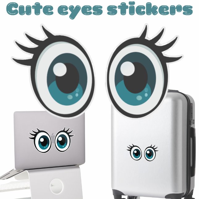 Cute eyes for your electronic devices sticker (Creator Uploaded)