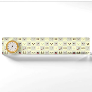 Cute face desk name plate