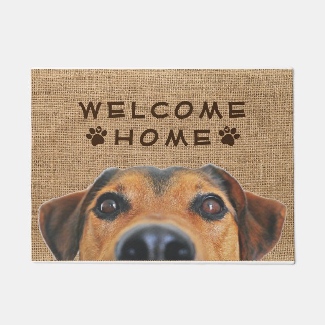 Cute Face Dog Doormat (Front)