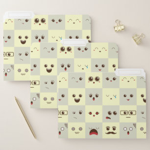 Cute face file folder