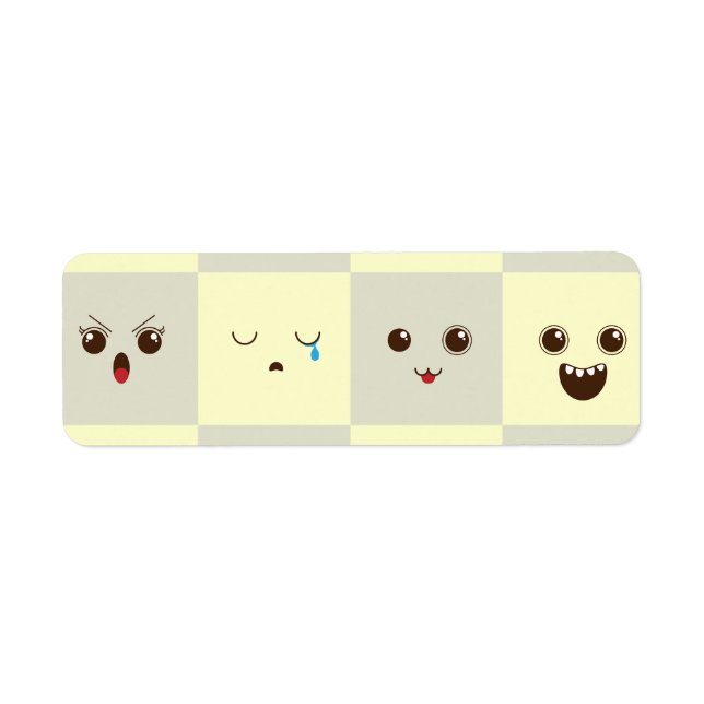 Cute face label (Front)