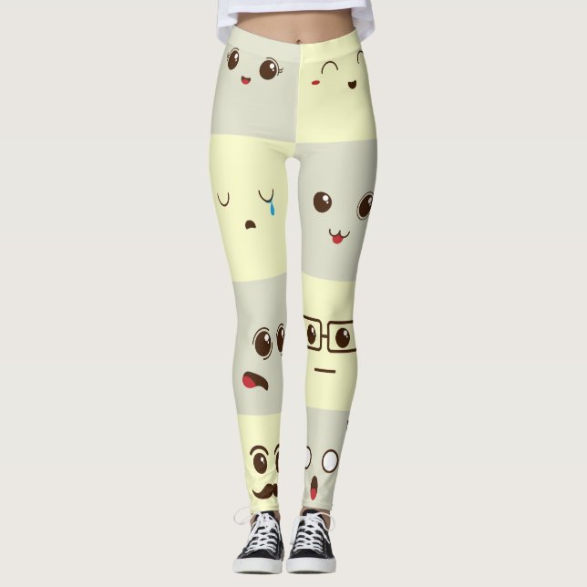 Cute face leggings (Front)