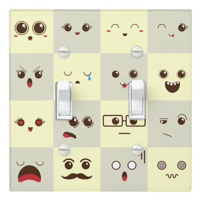 Cute face light switch cover (In Situ)