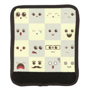 Cute face luggage handle wrap