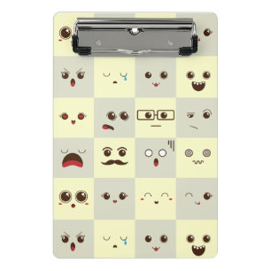 Cute face mini clipboard