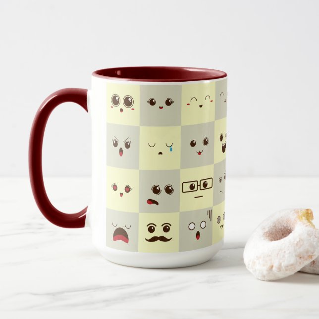 Cute face mug (With Donut)