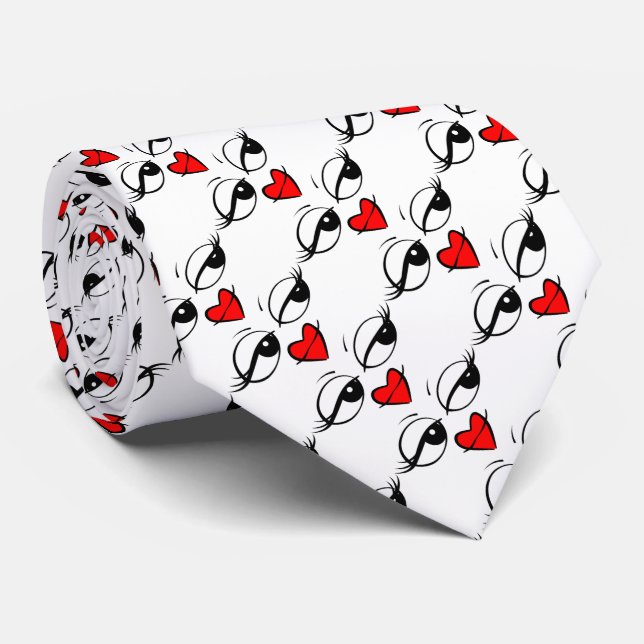 Cute Face Neck Tie (Rolled)