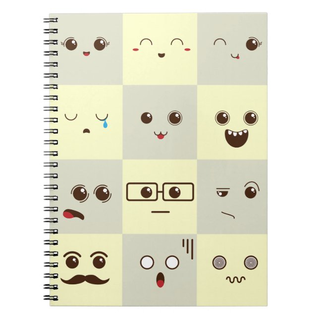Cute face notebook (Front)