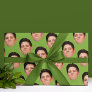 Cute Face or Pet Photo Green Gift Wrapping Paper