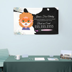 Cute Face Painting Facepainter Clown Banner