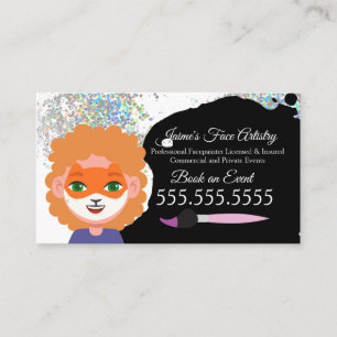 Cute Face Painting Facepainter Clown Business Card