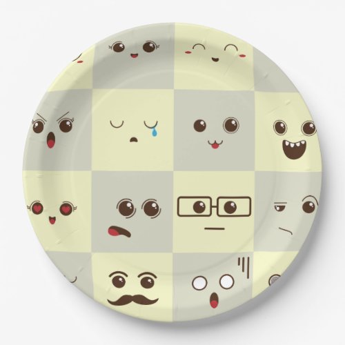 Cute face paper plates